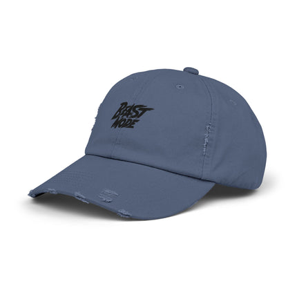 Unisex Distressed Cap mit Typografie-Motiven 