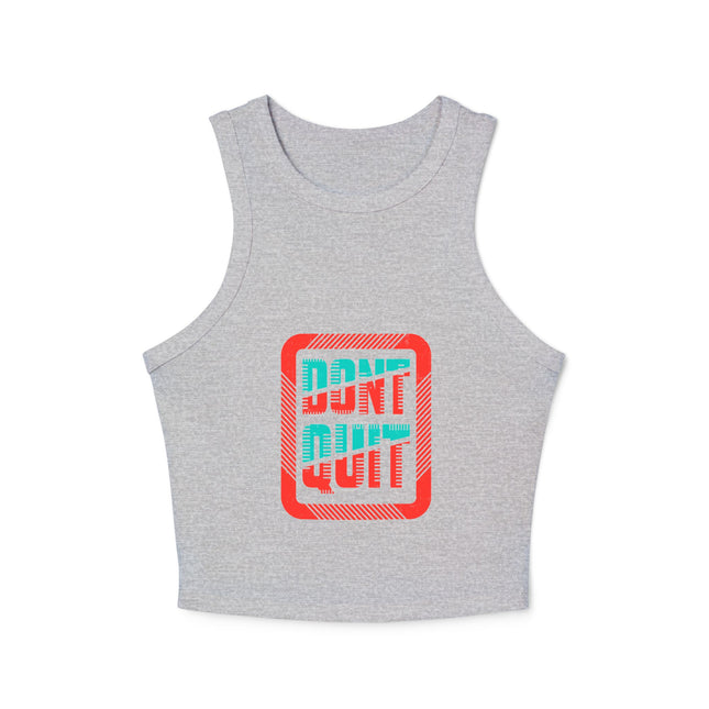 Damen Micro Rib Racer Tank Top mit Typografie-Motiven