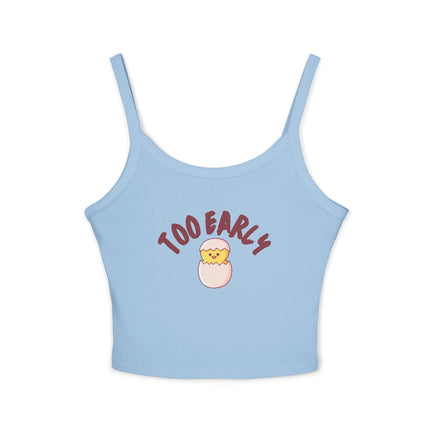 Too Early Chick Tank Top — Cute Kawaii Morning Crop Tank