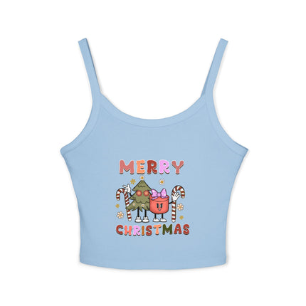 Weihnachtsmotiv Damen Spaghettiträger Tank Top 