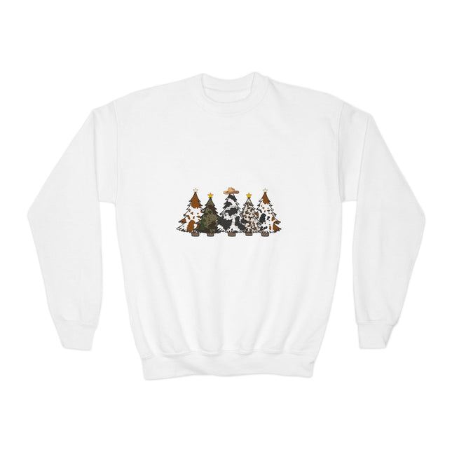 Christmas themed Youth Crewneck Sweatshirt