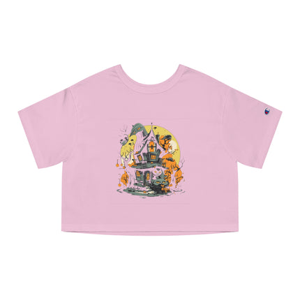 Champion Damen Heritage Cropper T-Shirt mit Halloween-Motiv