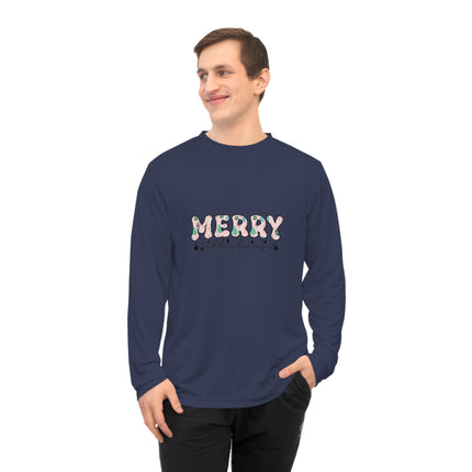 Christmas themed Unisex Performance Long Sleeve Shirt