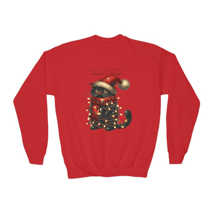 Christmas themed Youth Crewneck Sweatshirt