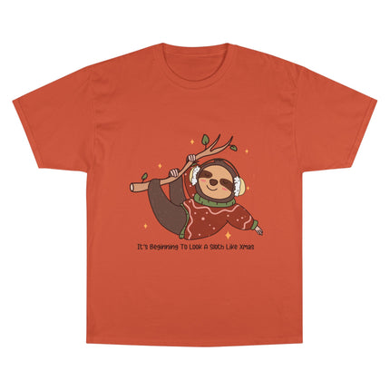 Champion-T-Shirt mit Weihnachtsmotiv