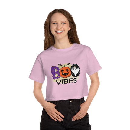 Champion Damen Heritage Cropper T-Shirt mit Halloween-Motiv