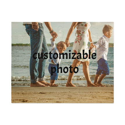 Personalized Family Photo Jigsaw Puzzle with Tin – Custom Memorable Puzzle