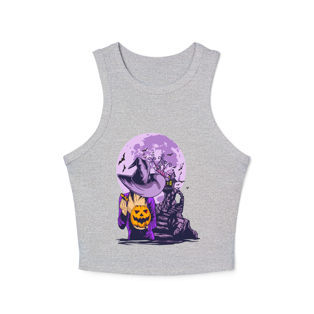 Halloween-Themen Damen Micro Rib Racer Tank Top