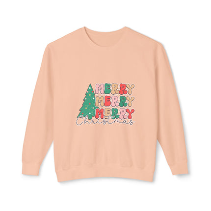 Christmas themed Unisex Lightweight Crewneck Sweatshirt