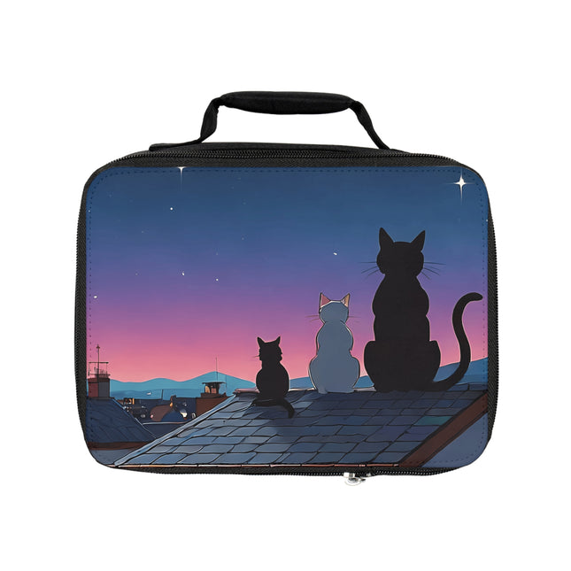 Lunchtasche mit Katzenmotiv, Blick in den Himmel 