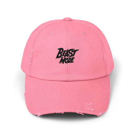 Unisex Distressed Cap mit Typografie-Motiven 