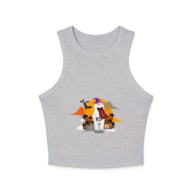 Halloween-Themen Damen Micro Rib Racer Tank Top