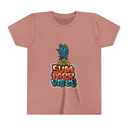 Kurzärmeliges Jugend-T-Shirt mit Typografie-Motiv