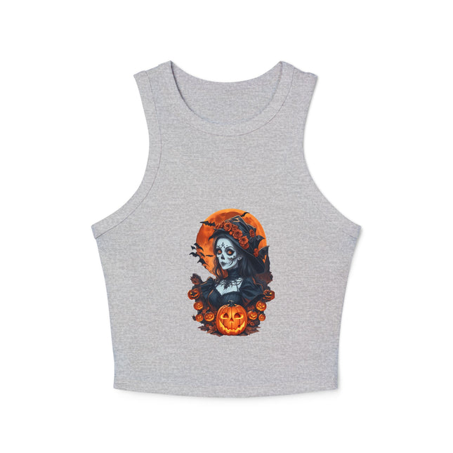 Halloween-Themen Damen Micro Rib Racer Tank Top