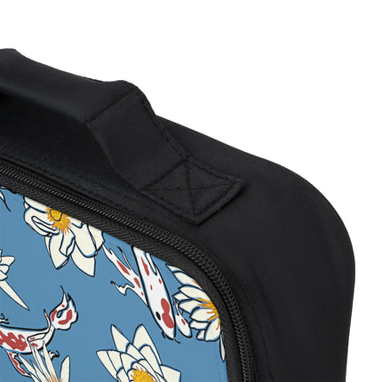 Blau mit weißem Blumenmuster-Design, Lunchtasche 