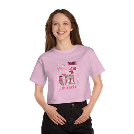Typography themed Champion Women's Heritage Cropper T-Shirt