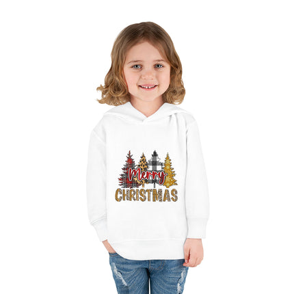 Christmas themed Toddler Pullover Fleece Hoodie