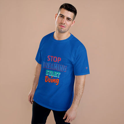 Champion-T-Shirt mit Typografie-Motiv
