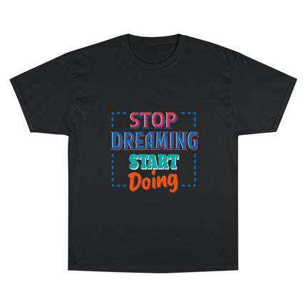 Champion-T-Shirt mit Typografie-Motiv
