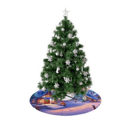 Winter Season Scenery design themed Christmas Tree Skirts