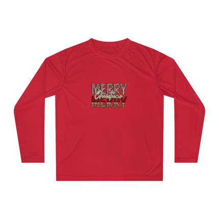Christmas themed Unisex Performance Long Sleeve Shirt