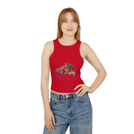 Weihnachtliches Damen Micro Rib Racer Tank Top