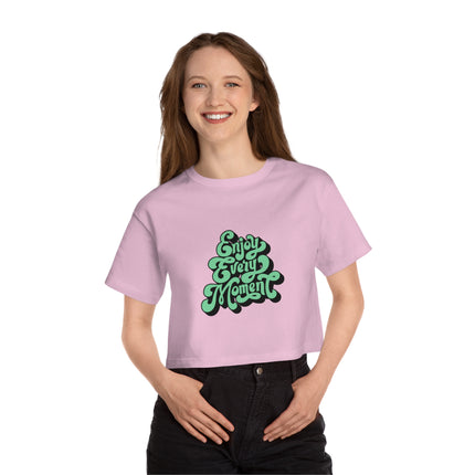 Typography themed Champion Women's Heritage Cropper T-Shirt