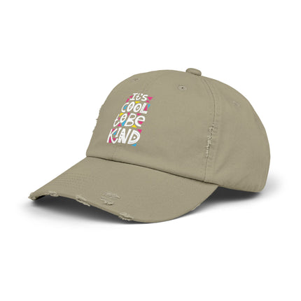 Unisex Distressed Cap mit Typografie-Motiven 
