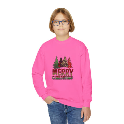 Christmas themed Youth Crewneck Sweatshirt