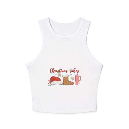 Weihnachtliches Damen Micro Rib Racer Tank Top