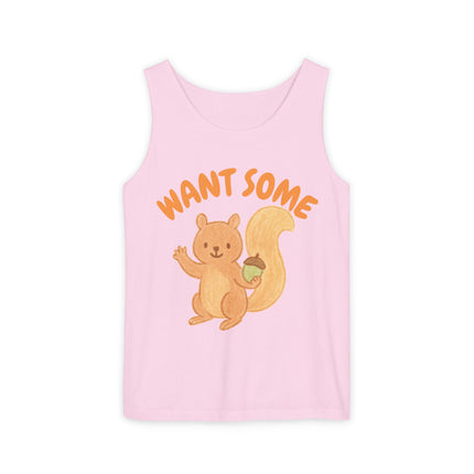 Want Some nut Graphic design Unisex Garment-Dyed Tank Top