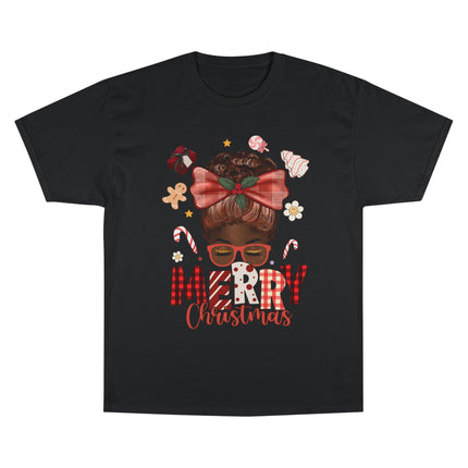 Champion-T-Shirt mit Weihnachtsmotiv
