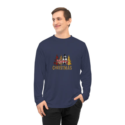 Christmas themed Unisex Performance Long Sleeve Shirt