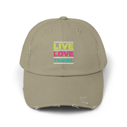 Unisex Distressed Cap mit Typografie-Motiven 