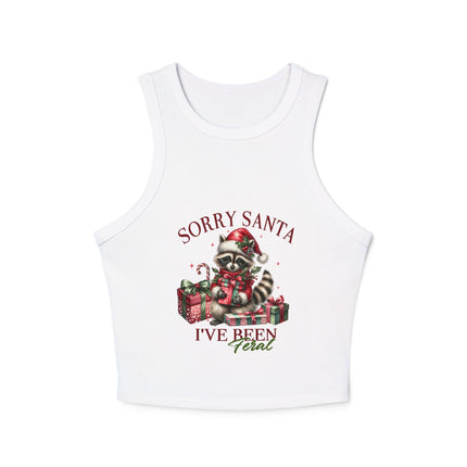 Christmas themed Women's Micro Rib Racer Tank Top