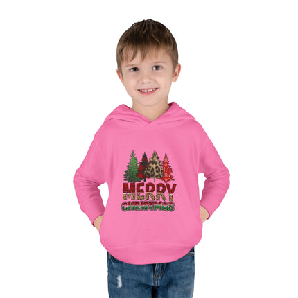 Christmas themed Toddler Pullover Fleece Hoodie