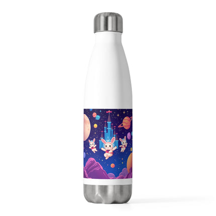 Isolierte Flasche mit bezauberndem Hasen-im-Weltraum-Design (20 oz) 