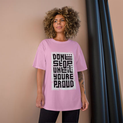 Champion-T-Shirt mit Typografie-Motiv
