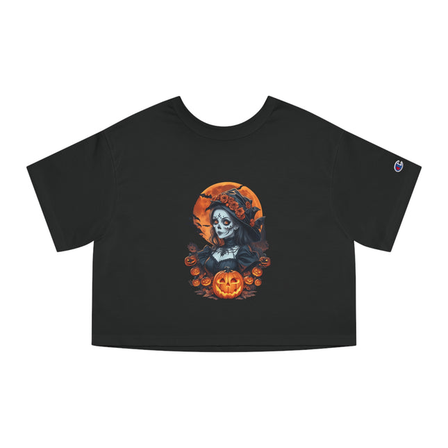 Champion Damen Heritage Cropper T-Shirt mit Halloween-Motiv