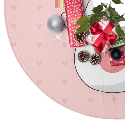 Cute Bunny with Rainbow design themed Christmas Tree Skirts