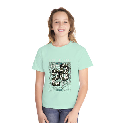 Typography themed Youth Midweight Tee