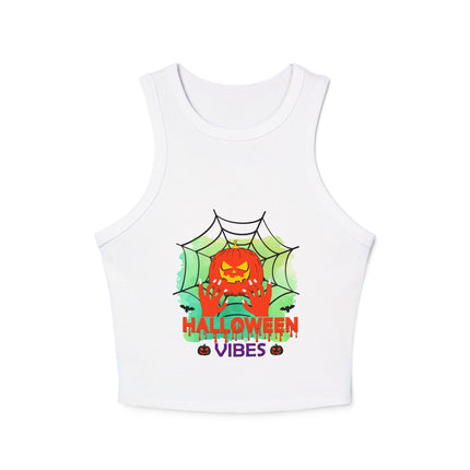 Halloween-Themen Damen Micro Rib Racer Tank Top
