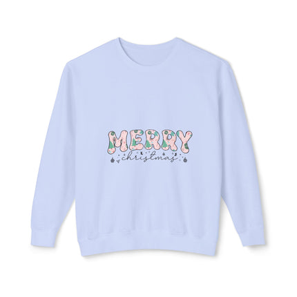 Christmas themed Unisex Lightweight Crewneck Sweatshirt