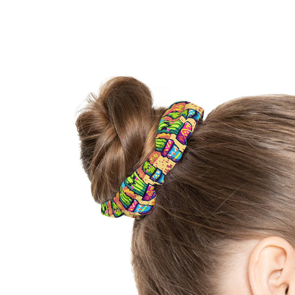 Adorable 3 Catcus smiling design themed Scrunchie