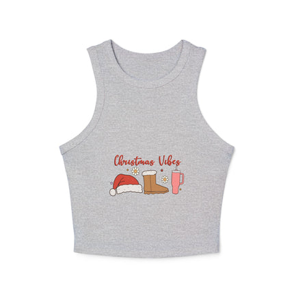 Weihnachtliches Damen Micro Rib Racer Tank Top