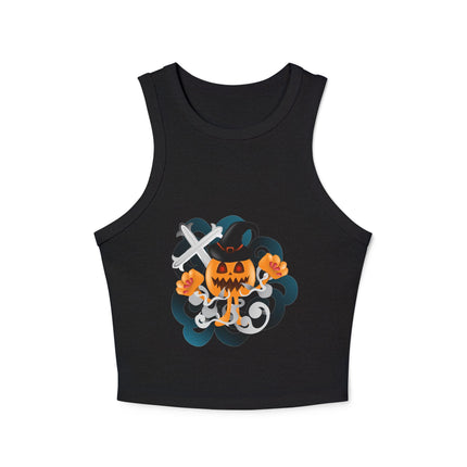 Halloween-Themen Damen Micro Rib Racer Tank Top