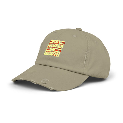 Unisex Distressed Cap mit Typografie-Motiven 