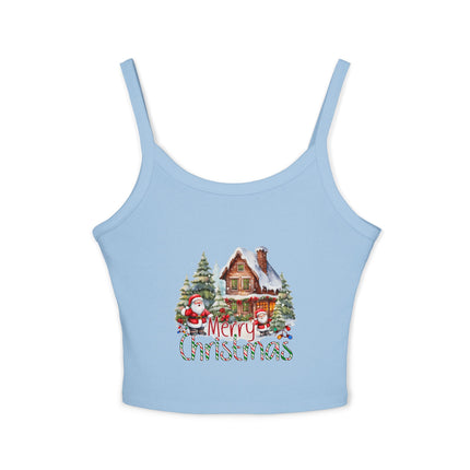Weihnachtsmotiv Damen Spaghettiträger Tank Top 