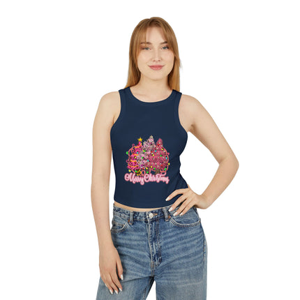 Weihnachtliches Damen Micro Rib Racer Tank Top