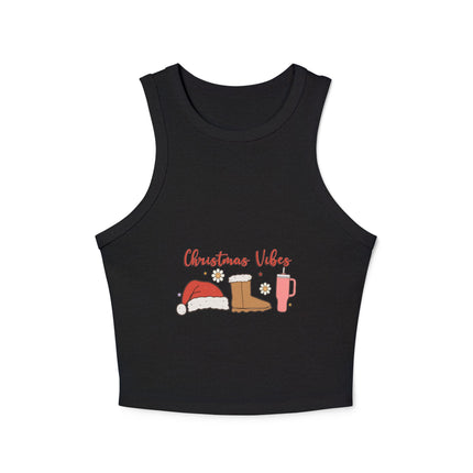 Weihnachtliches Damen Micro Rib Racer Tank Top